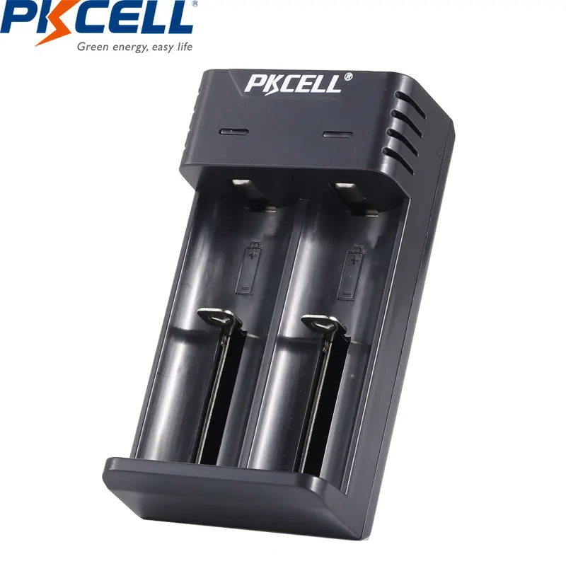 1 шт. PKCELL ICR 18650 3,7 в 2600 мАч литий-ионная аккумуляторная батарея Кнопка Верхняя защита упакована с 18650 зарядным устройством - Цвет: Черный