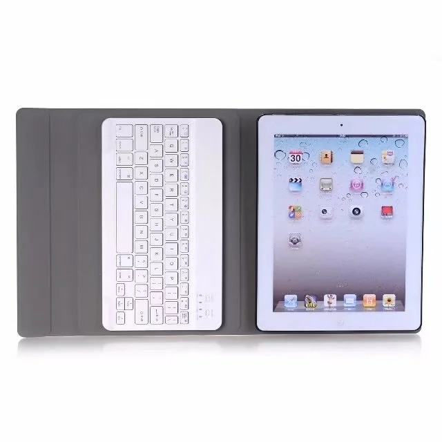 Беспроводной Bluetooth клавиатура Планшеты чехол для iPad 2 3 4 Съемная искусственная кожа ABS Bluetooth клавиатура чехол протектор