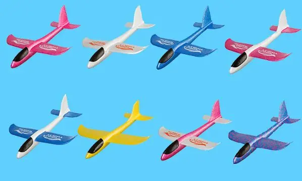 

1pc/set) 48*47cm DIY Outdoor Sports Plane For Hand Throw Flying Glider Planes Toys Kids Foam Aeroplane Model Party