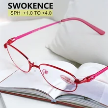 SWOKENCE, анти усталость, очки для чтения, женские, высококлассные, брендовые, тонкие, полимерные линзы, розовые, красные, дальнозоркие, очки для чтения, подарок для мамы G376