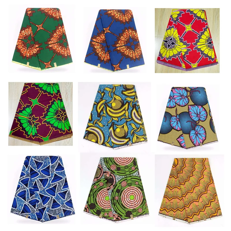 

African real wax fabric togo african textile 100% cotton wax resist fabric high quality with wholesale price