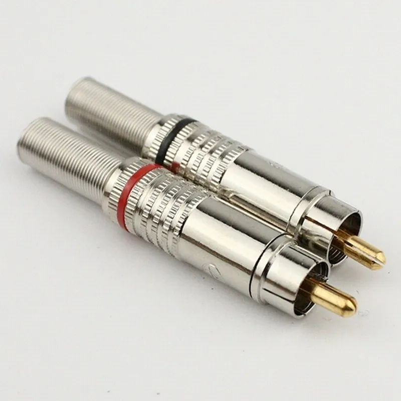 Buy Free shipping Gold plated wiring male RCA plug