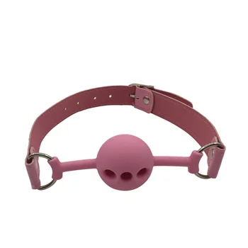 Open Mouth Gag with PU Leather Band Ball Sex Products Adult Sex Toys for Couples Flirting Adult Games Toys Restraints 6