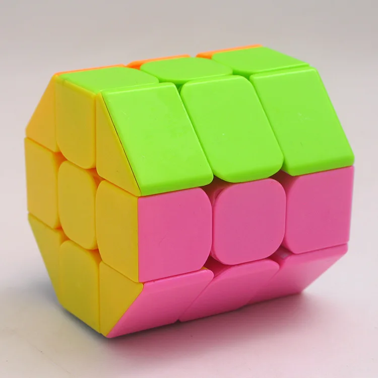 QIYI восьмиугольник в форме цилиндра или Куба Stickerless Cube Скорость Твист Головоломка Развивающие игрушки Cubo Magico игрушки для детей