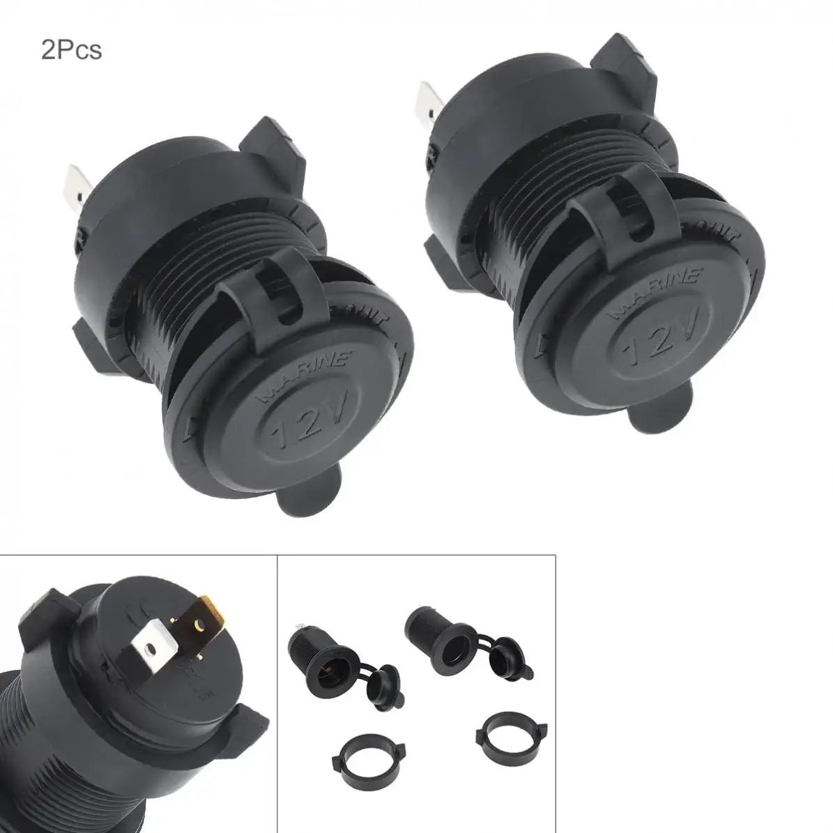 2pcs 12V Universale Waterproof Car/ Motorcycle Cigarette Lighter Socket Connector Adapter Charger |