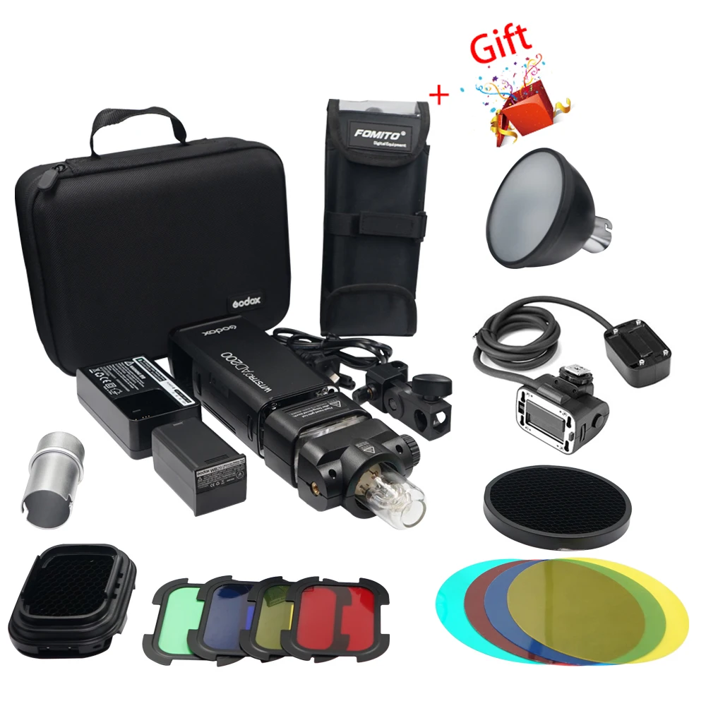 

EU Delivery Fomito Godox AD200 Kit 200Ws 2.4G TTL Pocket Flash 1/8000 HSS With Fomito BS200 Portable Pouch EC200 AD-S2