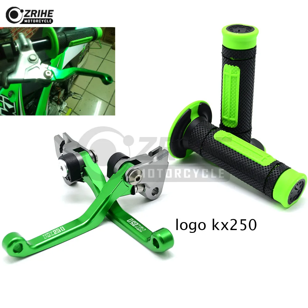 Motorbike Brake Clutch Lever CNC Pitvot Dirt bike Handle bar grip for KAWASAKI KX 250 KX250 2005 2006 2007 2008