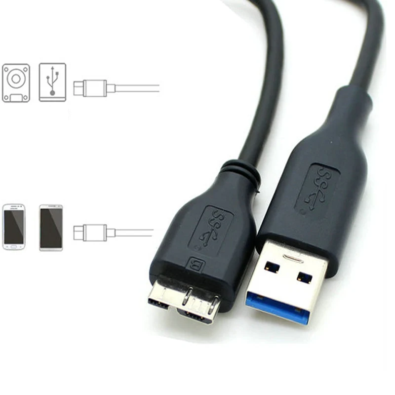 

45cm High Speed USB 3.0 To Micro B Data Cable USB 3.0 To Type B Data Cable Adapter For Hard Disk Drive Cable