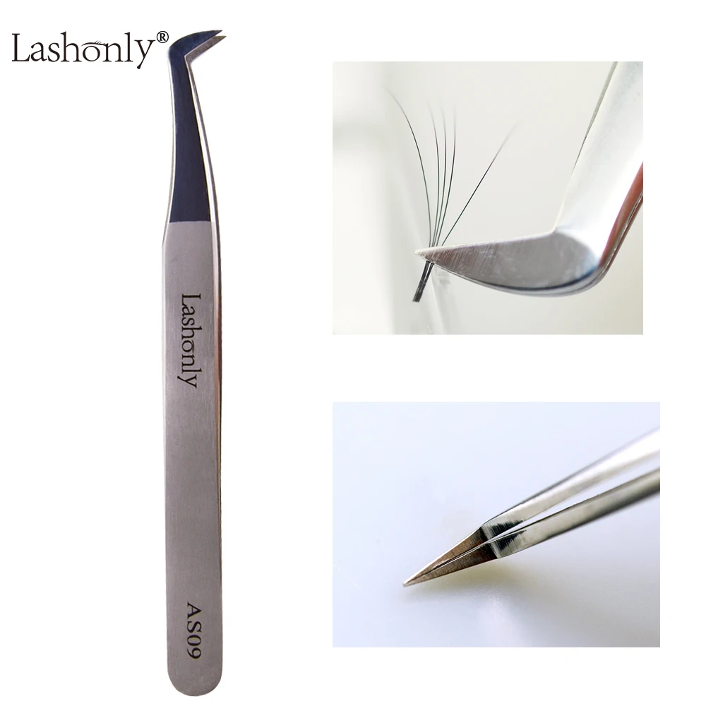

Lashonly AS09 Eyelash Tweezers Easy Fans Eyelash Extension Tweezers Russian Volume Tweezers Auto-fans Tweezers Make up Tools