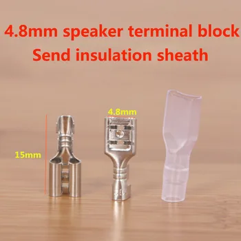 

Speaker cable terminal block Plug spring Cold-pressed terminal block switch terminal (white tinned to insulated sheath)