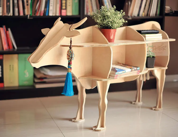 100 wood cattle OX animal table European DIY Arts Crafts Home