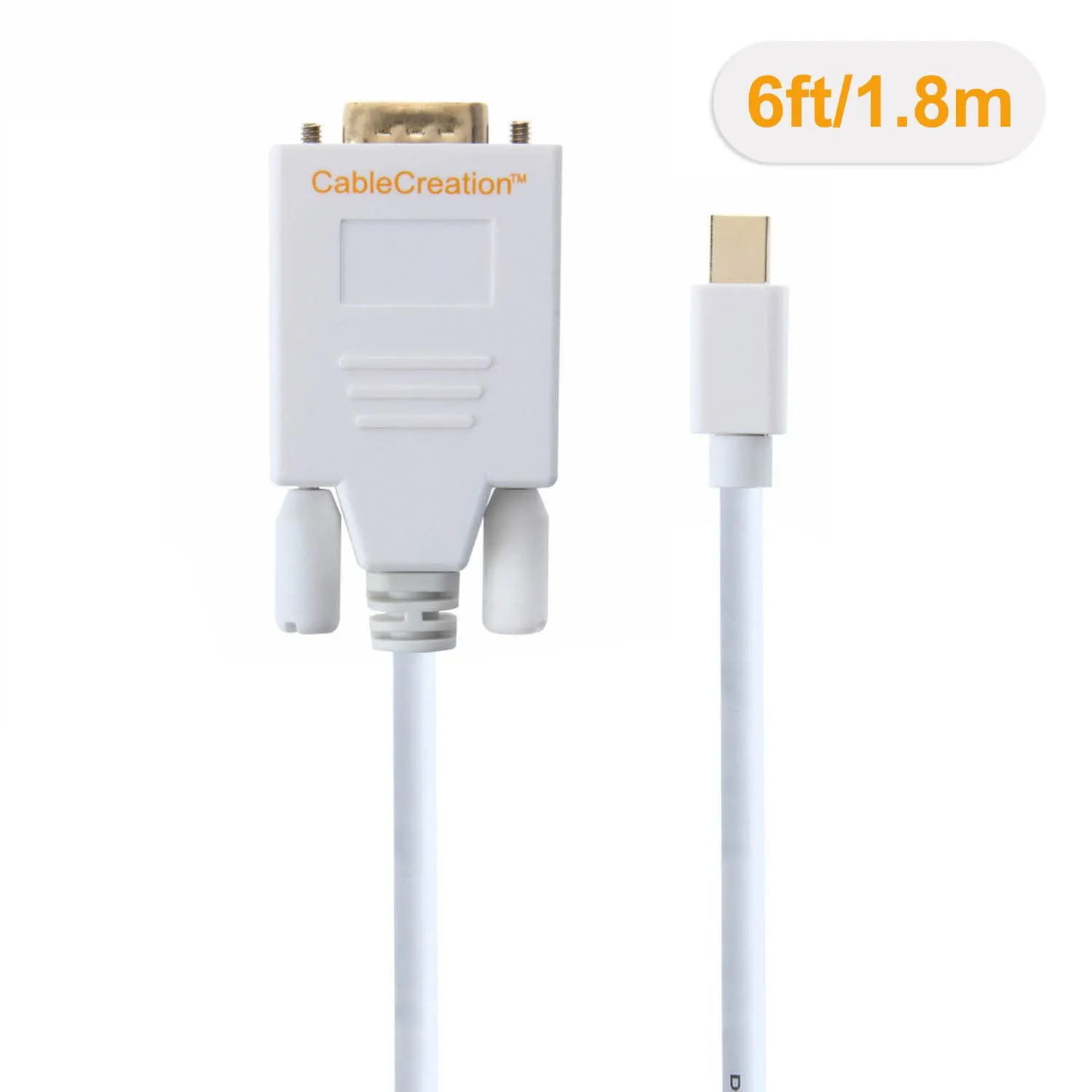 Кабель Mini DP к VGA адаптер jorinmini DisplayPort (Thunderbolt 2) совместимый с MacBook Pro/Air Microsoft Surface