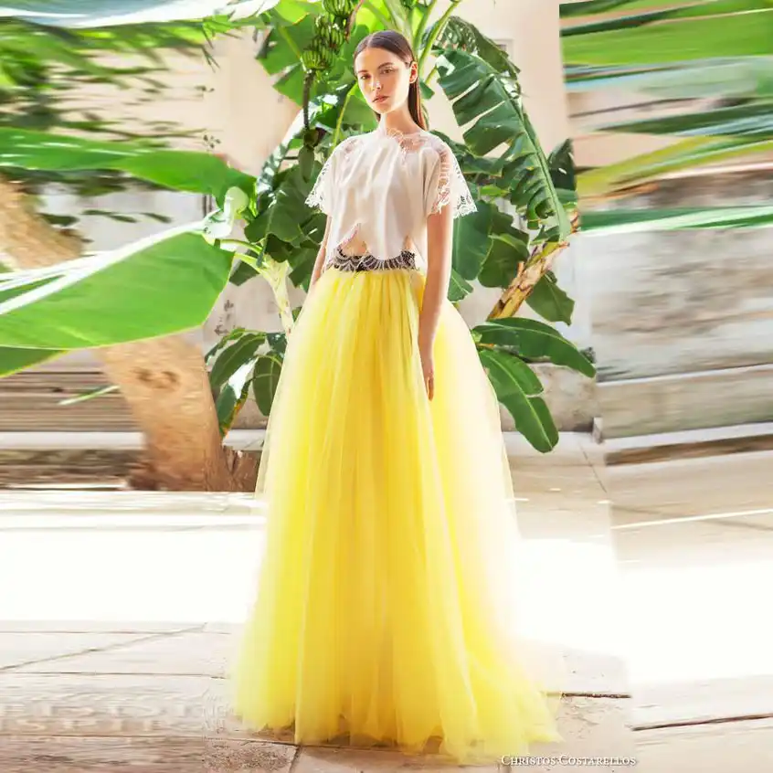 bright maxi skirt