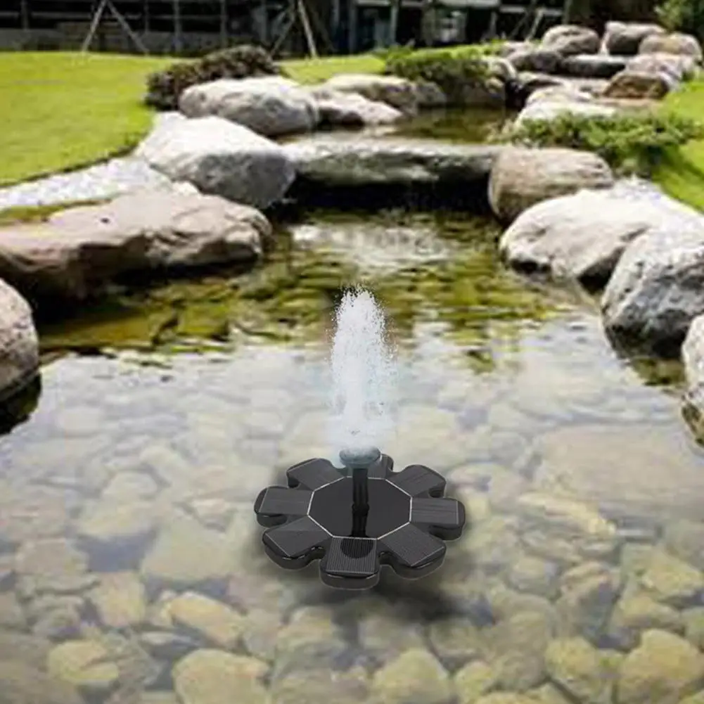 HobbyLane Garden Decoration Solar Fountain Pump for Pool ABS Flower Floating Water Fountation For The Pond