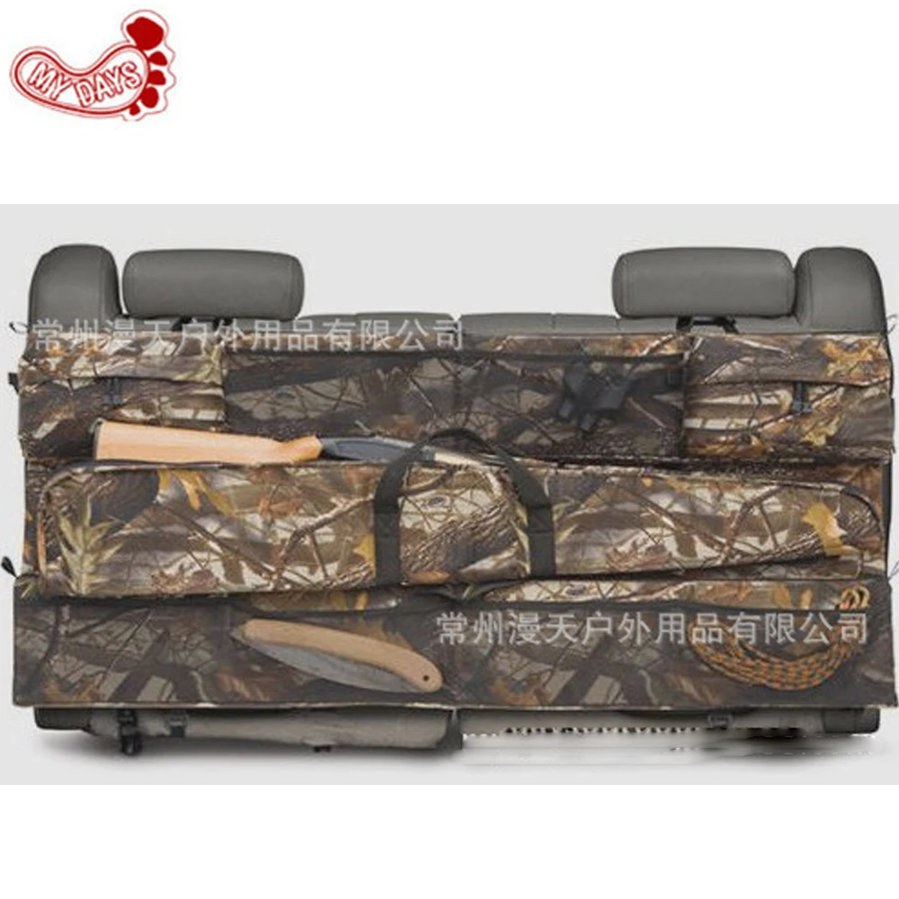 

MY DAYS reed camouflage Car gun case bag outdoor SUV seat back gun rack multi pockets truck gun sling hunting car carrier