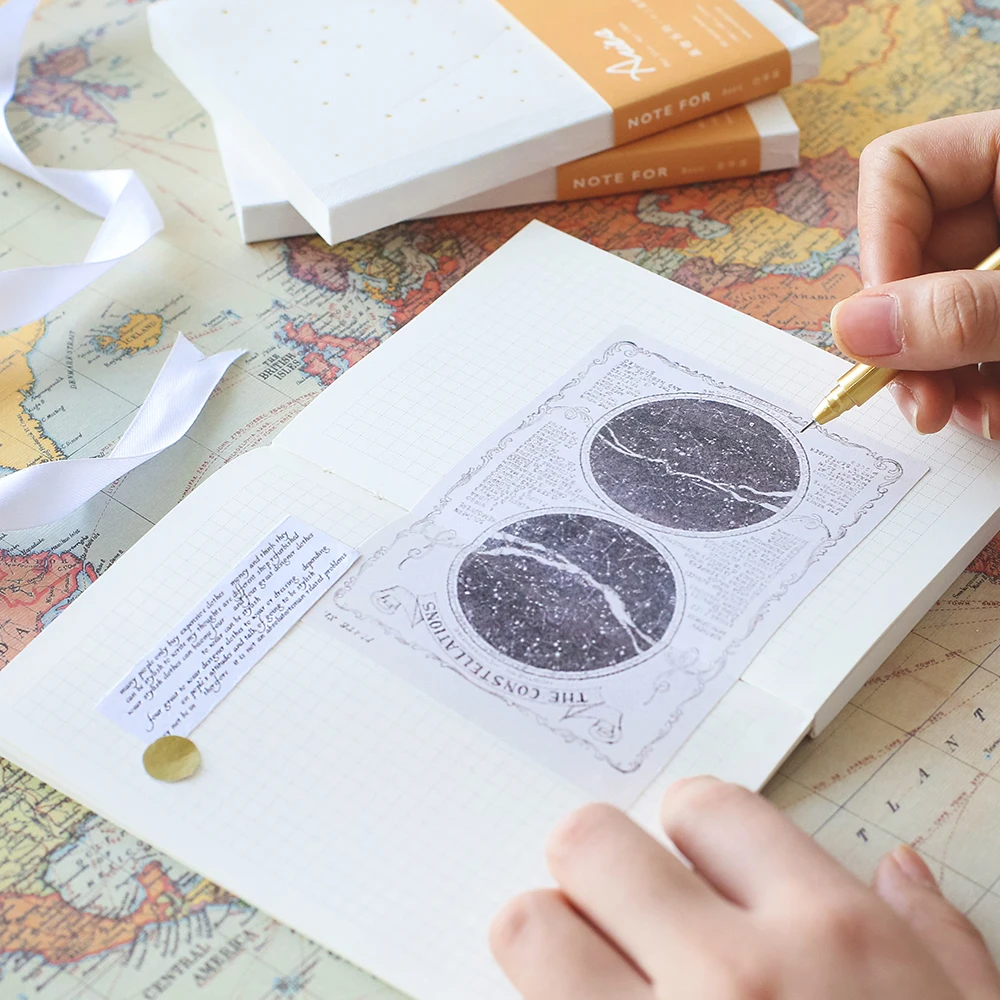 A6 Constellation Hobo Notebook Inner Blank Grid Lines Pages Journal Note Book Refiller Paper Planner Diary Cute Stationery A6 Constellation Hobo Notebook Inner Blank Grid Lines Pages Journal Note Book Refiller Paper Planner Diary Cute Stationery