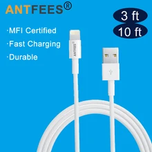 3 м длинный USB кабель зарядное устройство для Apple iPhone SE 5 5S 6 6 S 7 8 Plus X 10 футов 3 м освещение MFI Сертифицированный 8-контактный кабель для iPad iPod