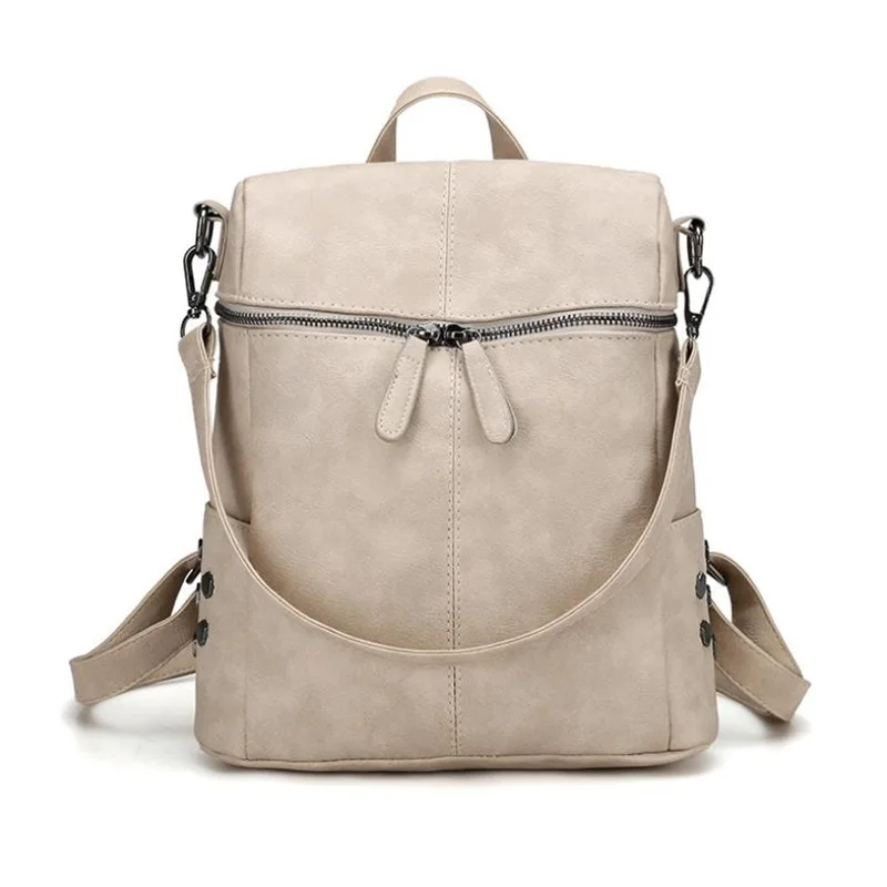 

Women Leather Backpack Anti-Theft Casual School Backpacks For Teenager Girls Travel Large Capacity Multifunction Backpack