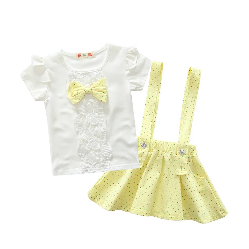 Комплект детской одежды 2016 года для малышей и детей постарше костюмы с платьем