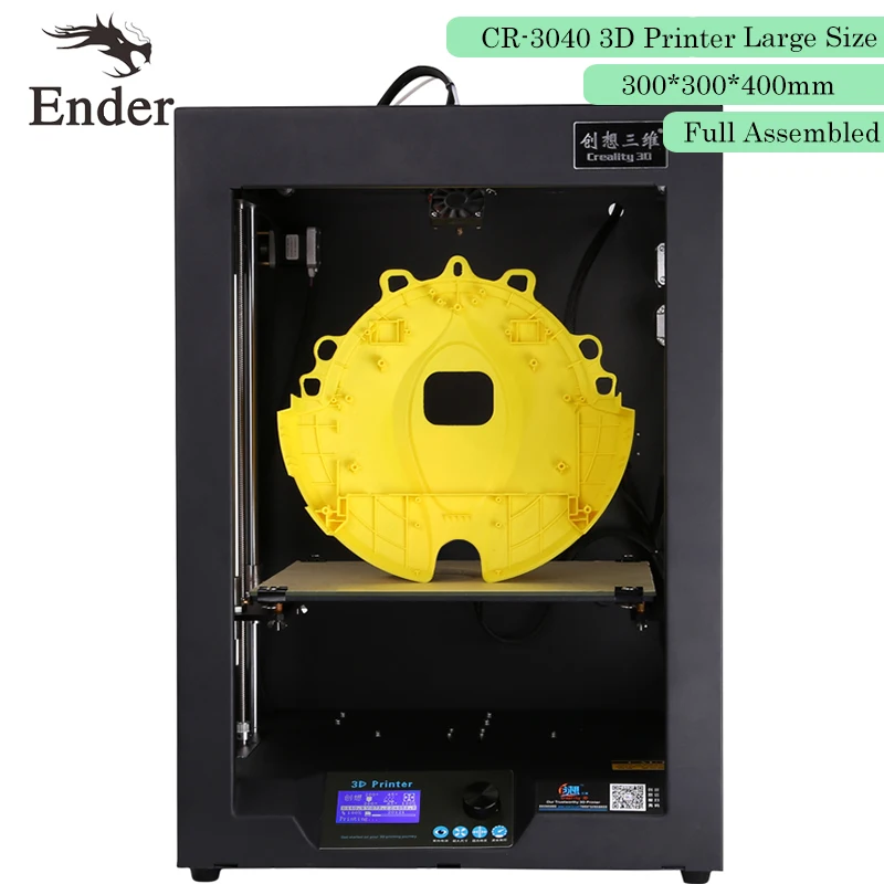 

Hot! CR-3040 3D printer Full Assembled Desktop prusa i3 3D printer KIT Large Print Size 300*300*400mm Filament CREALITY 3D