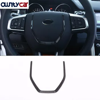 

Luxury Innerior Black Ash Wood Steering Wheel Sequins Trim For Land Rover Discovery Sport 2015-2017 1pc