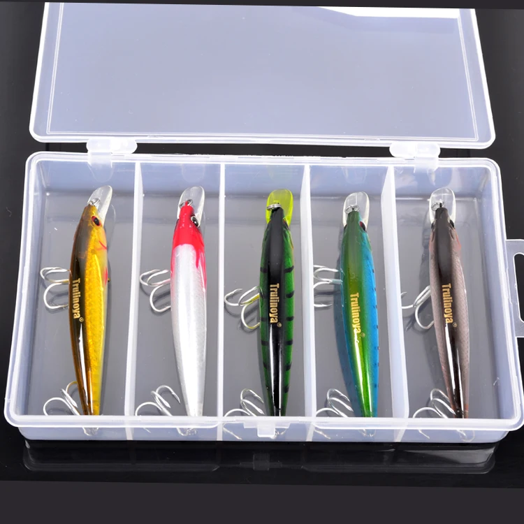 

Free shipping Trulinoya DW11 95mm/9g Quality Plastic Minnow fishing lures fishing hard bait with box