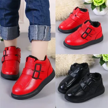 

Snow boots girls winter shoes 2018 high quality thick children's shoes waterproof boots children's warm shoes black sports shoes