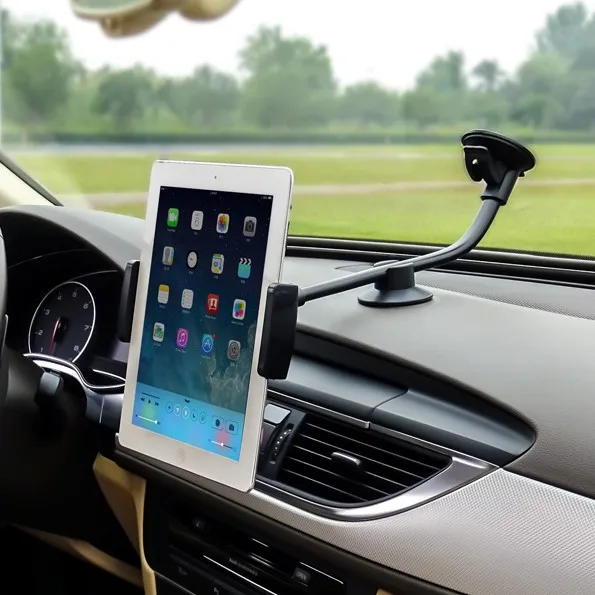 

LP-3C Gooseneck Soft Pipe Car Window Suction Mount Universal 3.5-5.5 inch Mobile Phone Holder+ 9-10 inch Tablet PC Stand