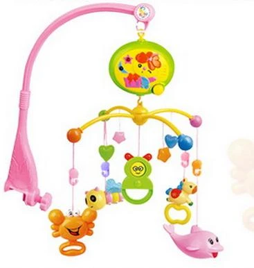 spinning baby toys above crib