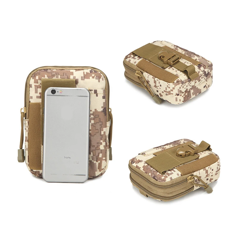 

Jungle Camouflage Camping Climbing Military Tactical Canvas Waist Bag Belt Wallet Pouch Purse Portable Phone Bags