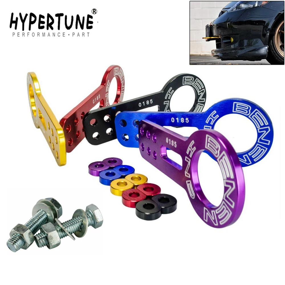 

Hypertune - BENEN 0185 Universal car Front Tow Hook set for most Car Auto Trailer Ring HT-THB41