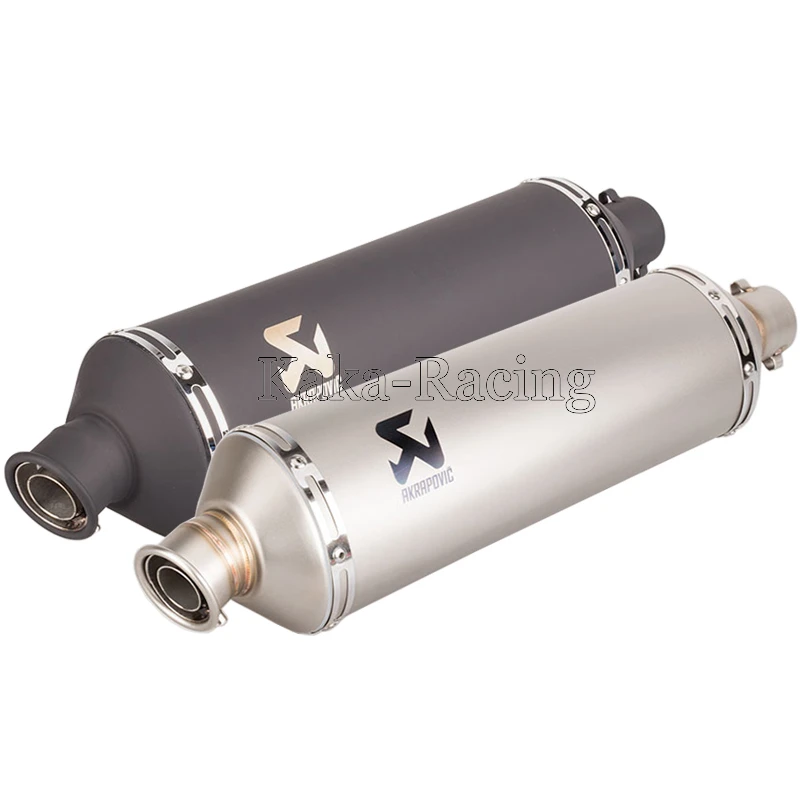 

Length 560mm Inlet 51mm Akrapovic Motorcycle Exhaust Muffler Escape Stainless Steel Motorbike Muffler Pipe Laser Marking LOGO
