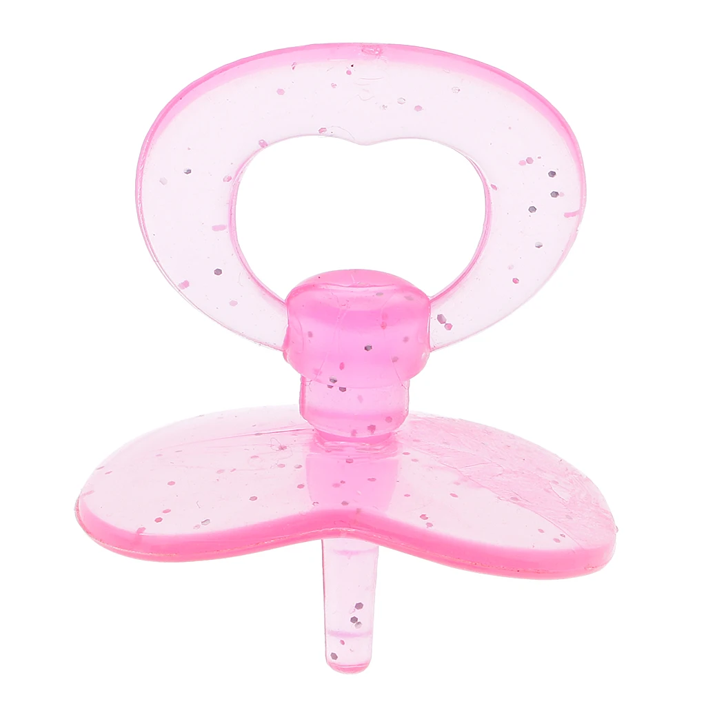 2 Pieces Pink& Blue Baby Dolls Pacifier for Barbies Baby Nursery Room Accs Kids Pretend Play Toy for Kelly Dolls Baby Doll 