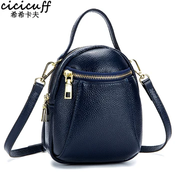 

CICICUFF 100% Real Leather Lady's Messenger Bags 2020 New Large Capacity Shoulder Bags Mobile Phone Bag for Women Bucket Bag