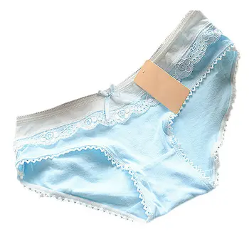

Women's Lovely Soft Multi-Color Cotton Lace Bow-knot Underwear Knickers Briefs girls underwear cotton