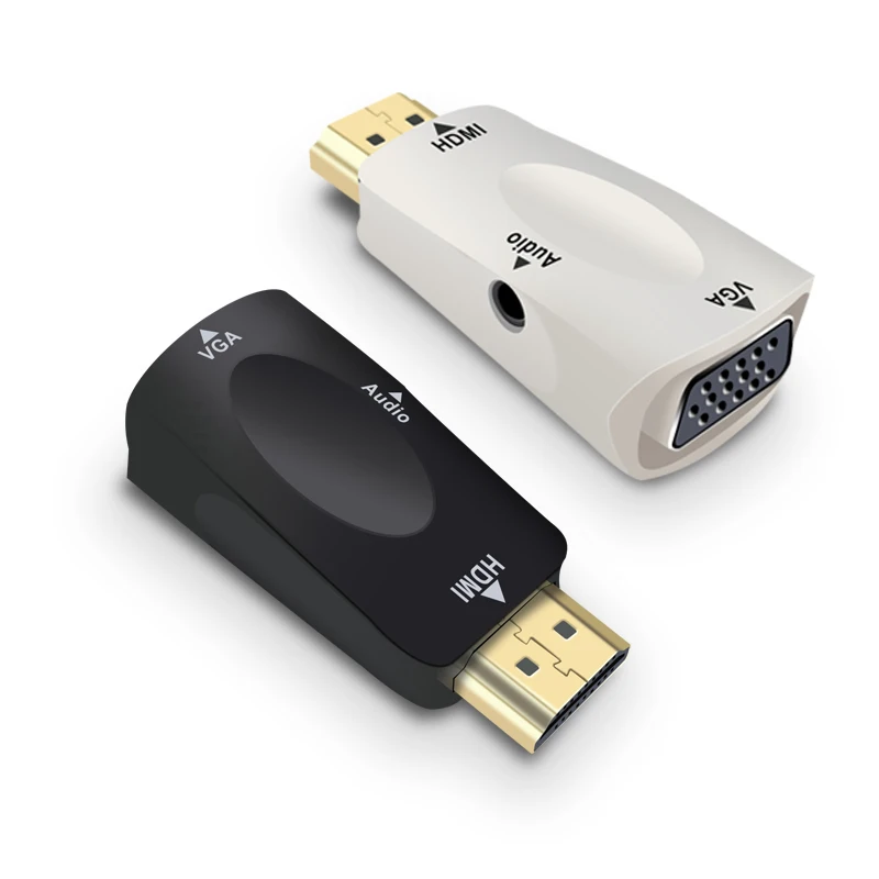 Male to Female for HDMI to VGA Converter With Audio Cable for PC Laptop Tablet Support 1080P HDTV Adapter Male to Female for HDMI to VGA Converter With Audio Cable for PC Laptop Tablet Support 1080P HDTV Adapter