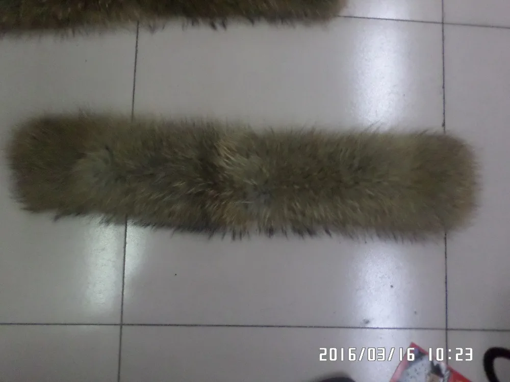Linhaoshengyue 80 см длинный прямой воротник из енота
