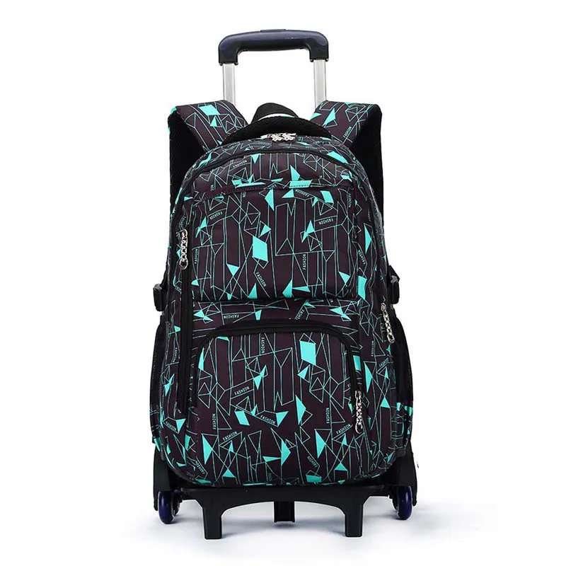 

SIXRAYS Kids boys girls Trolley Schoolbag Luggage Book Bags Backpack Latest Removable Children School Bags With 6 Wheels Stairs