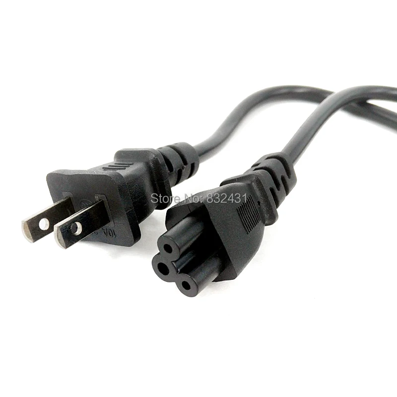 Standard 3-Prong Black Power Supply Cable Cord 5ft US