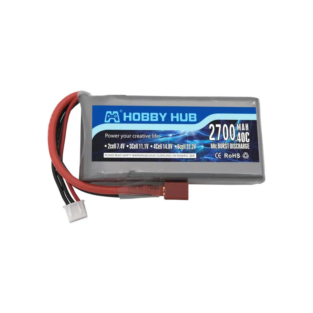 2 шт. хобби концентратор RC Lipo батарея 2s 7,4 V 2700mAh 40C Max 60C для Wltoys 12428 12423 RC автомобиль feiyue 03 Q39 обновленные части батареи