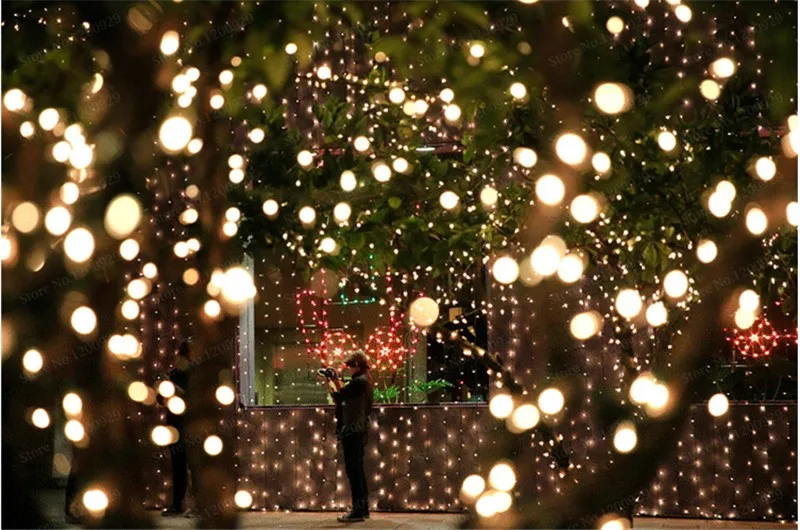 10 м светодио дный 100 LED теплый белый красочный мяч Строка сказочных огней водостойкие для Рождество Свадебные украшения вечерние партии Сад