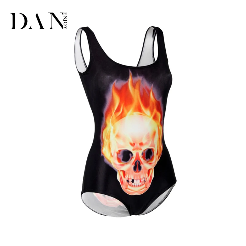danenjoy halloween print women monokinis swimsuit one piece bodysuit sexy slim red flame skeleton one piece swimwear bikinis - Halloween Swimsuit danenjoy halloween print women monokinis swimsuit one piece bodysuit sexy slim red flame skeleton one piece swimwear bikinis - Halloween Swimsuit