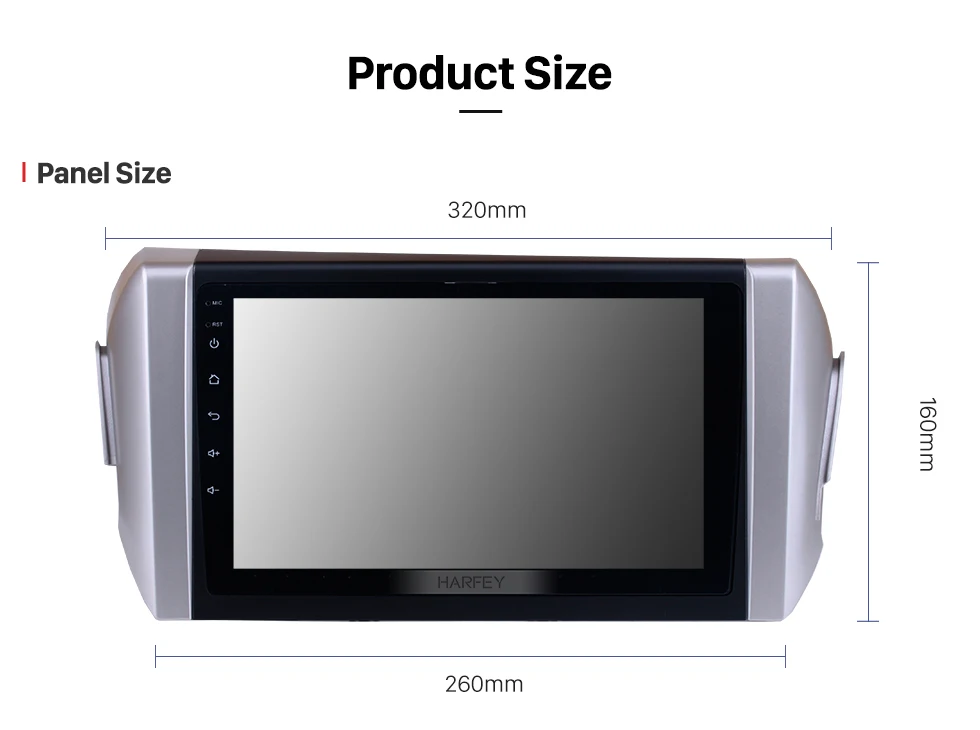 Discount Harfey Android 8.1 Car 9" Autoradio Stereo Multimedia Player for Toyota INNOVA 2015 Left Hand Driving GPS Navi SWC Bluetooth USB 16