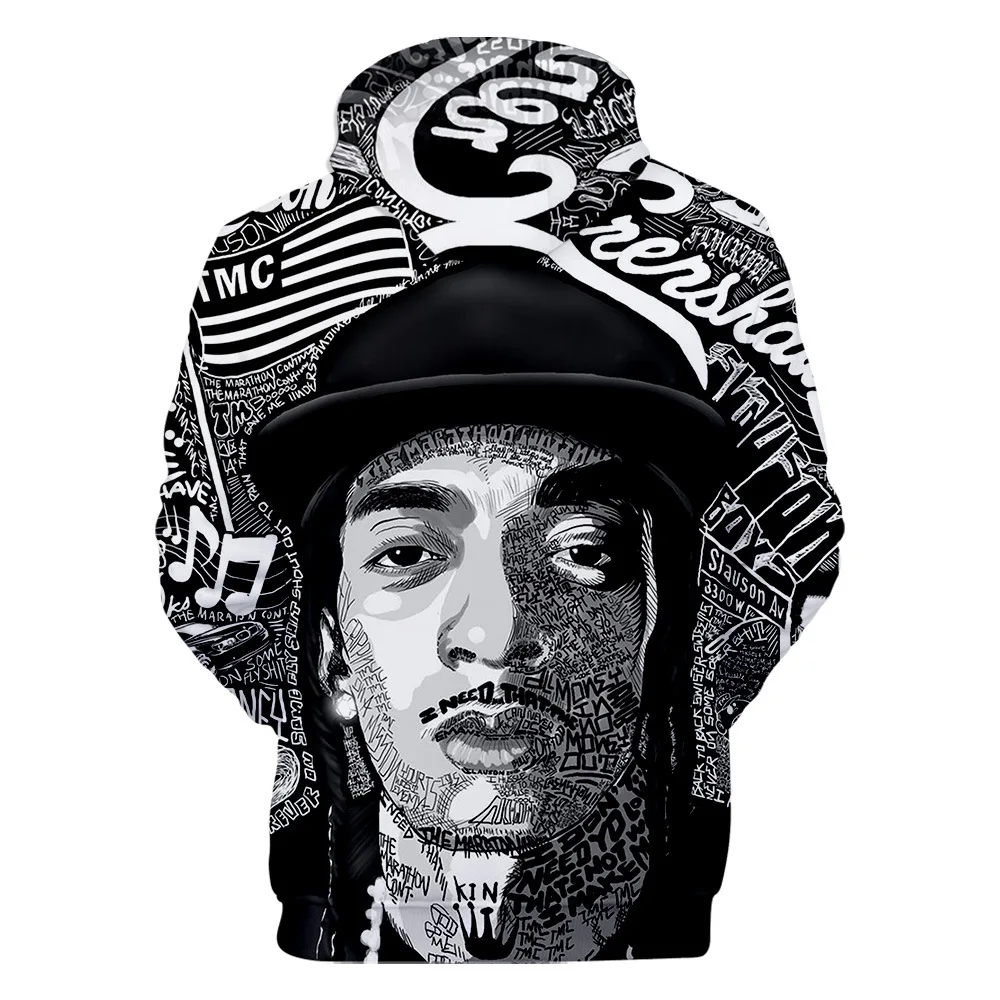 3D принт Nipsey Hussle Толстовка Свитера большого размера уличная топы весенние мужские толстовки Для женщин пуловер с капюшоном спортивный костюм