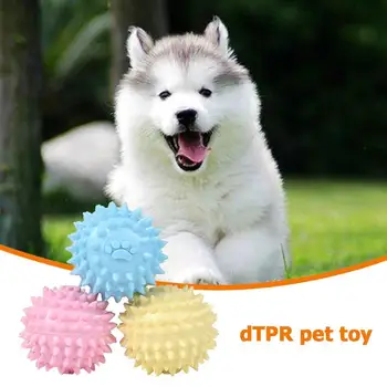 

TPR Pet Toy Footprint Thorn Ball Dogs Bite Chew Molar Tooth Cleaning Toys