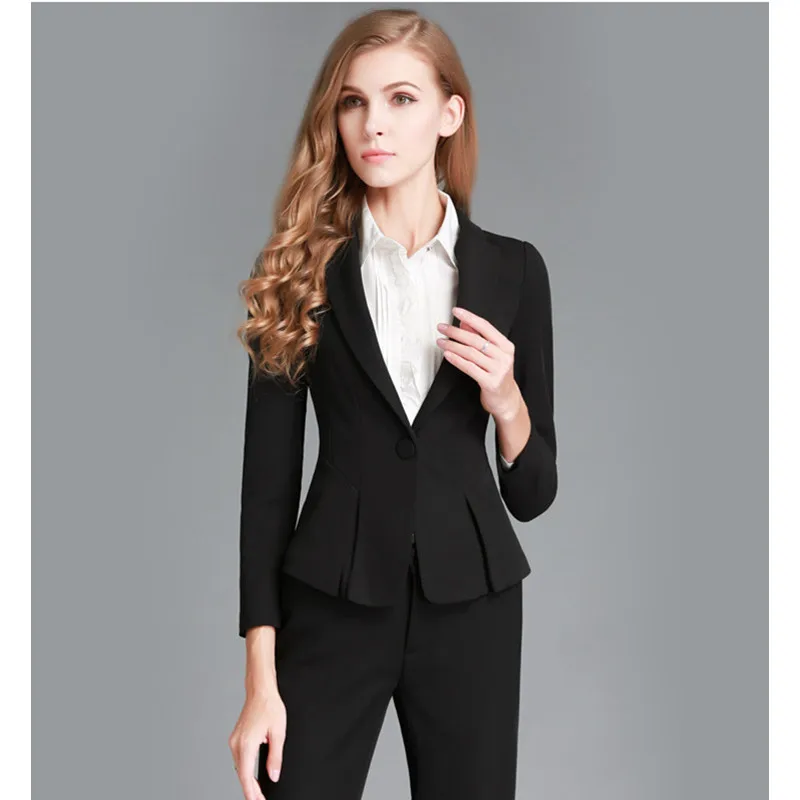 

Pantalones Mujer Rushed Full New Autumn Winter Fashion Women Suits Custom Made Tops Sets Elegant Female Business Suit