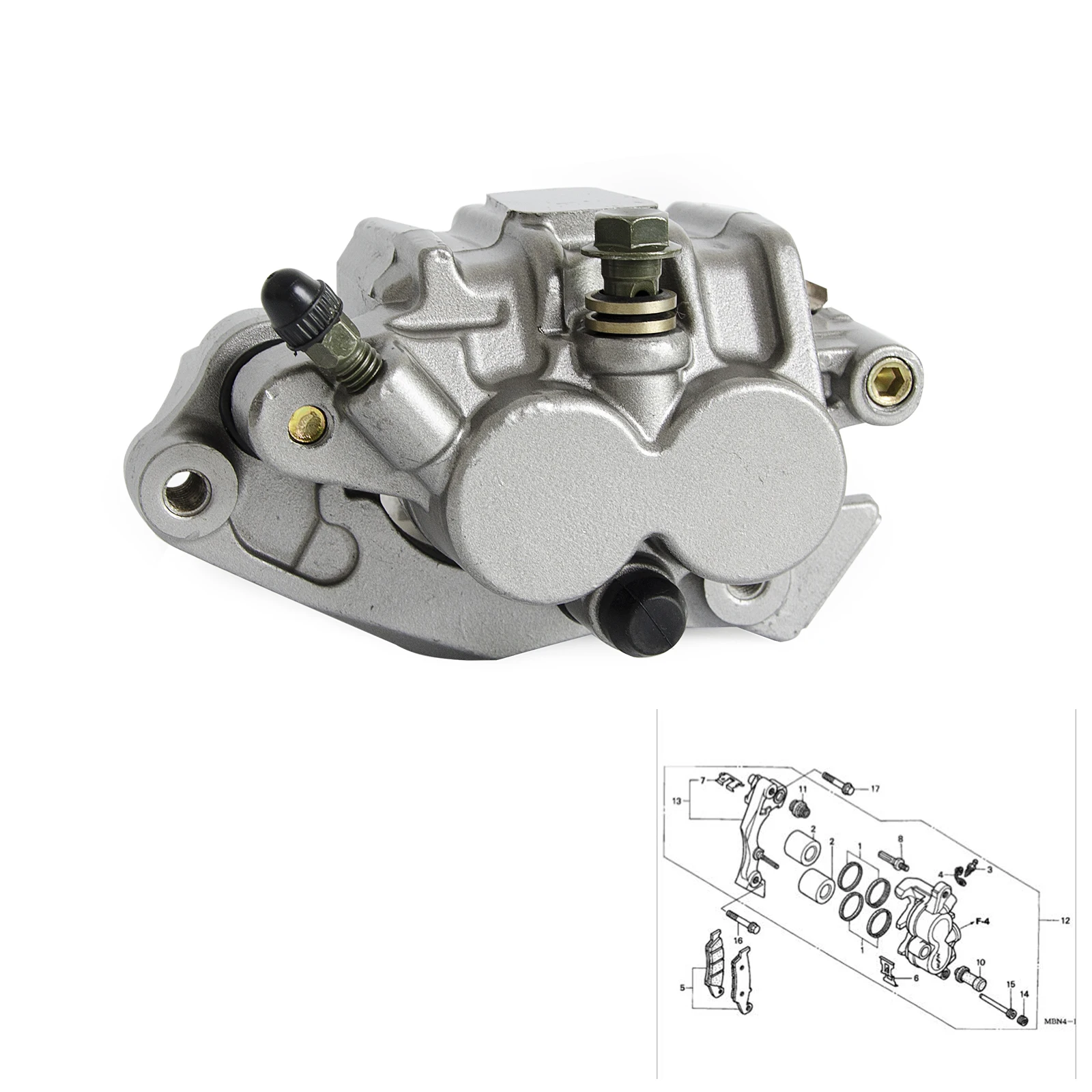 Передний тормозной суппорт для Honda CR125R CR250R CRF150F CRF230F XR650R CR 125R 250R 2000 CRF 150F 230F 2003 2009 2012