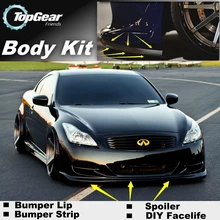 Для Infiniti G серии G20 G35 V35 G25 G37 Q40 Q60 бампер для губ/передний спойлер дефлектор для тюнинга автомобиля/обвес/полоса юбка
