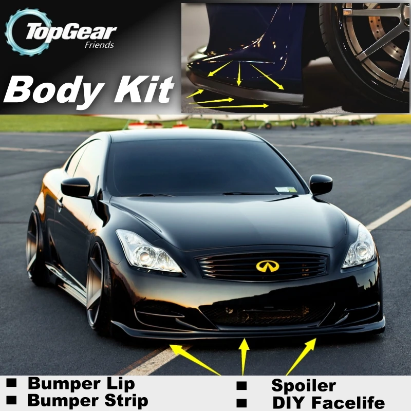 

For Infiniti G Series G20 G35 V35 G25 G37 Q40 Q60 Bumper Lip / Front Spoiler Deflector For Car Tuning / Body Kit / Strip Skirt