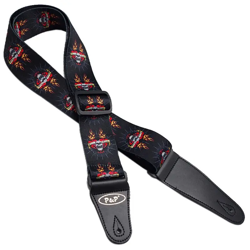 5 Pack P&P Guitar Strap PU Leather Ends For Acoustic Folk Bass Black